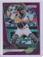 2020 Panini Prizm Purple Prizm RC #137 Jake Rogers Detroit Tigers