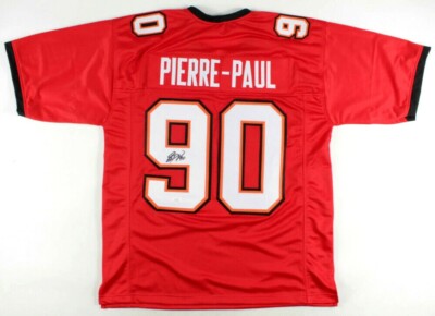 JASON PIERRE-PAUL SIGNED CUSTOM PRO STYLE TAMPA BAY JERSEY, JSA COA  #WIT144540
