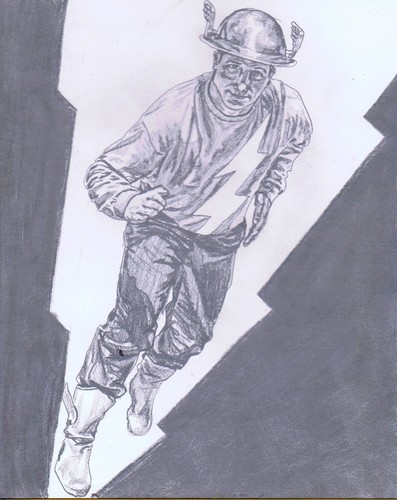 Jay Garrick the Flash original pencil drawing DC Comics superhero