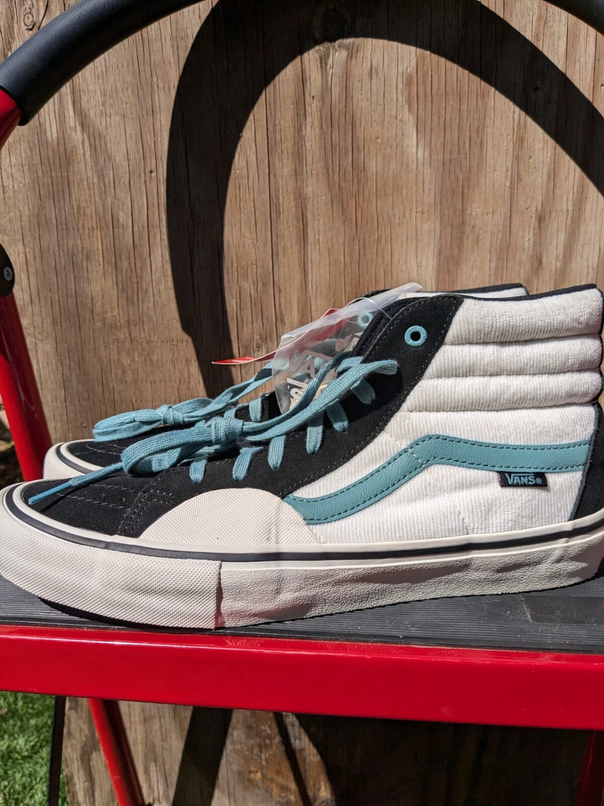 Vans Sk8 Hi Fabiana Delfino taglia 11 5 nuovo velluto a coste bianco