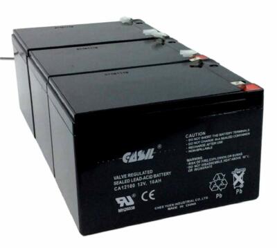 3 Pack Casil 12V 10Ah 12Ah F2 for Razor Battery Fits MX500 MX650