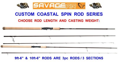 NEW SAVAGE GEAR CCS CUSTOM COASTAL SPIN ROD SEA LURE FISHING PREDATOR  SPINNING UK