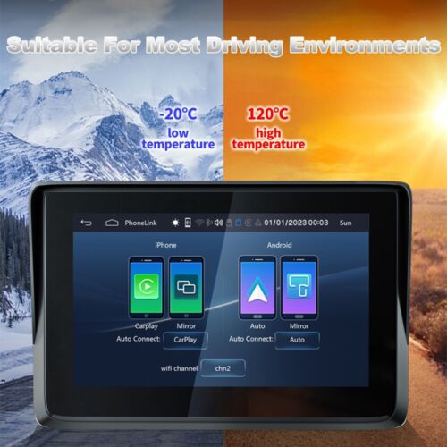 5 Inch Motor GPS Motorcycle Navigation Wireless Carplay Android Auto Bluetooth - Picture 3 of 13