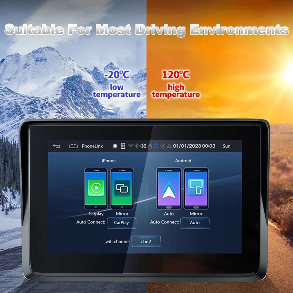 5 Inch Motor GPS Motorcycle Navigation Wireless Carplay Android Auto Bluetooth - Image 3 of 4