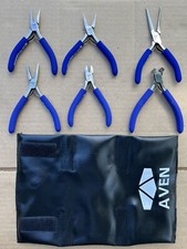 🇺🇸 Juego de 6 alicates Aven Technik cortadores de juntas de nariz de aguja de alambre con estuche🇺🇸