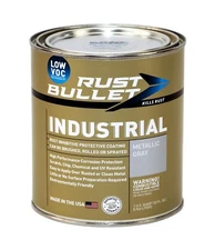 RUST BULLET Industrial - Metallic Gray - 1 Quart - Low VOC - Rust Preventativ...