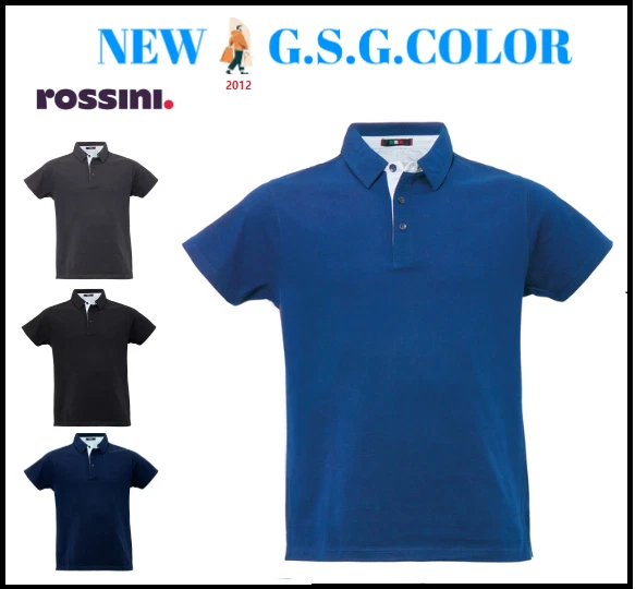 Polo Homme Manches Courtes T-Shirt 100% COTON Jersey Avec Pare-Sueur - Photo 1/1