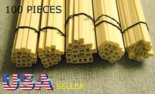STYRENE RECTANGLE TUBES - 100 PIECE LOT - 5 SIZES - WITH 1/8" 