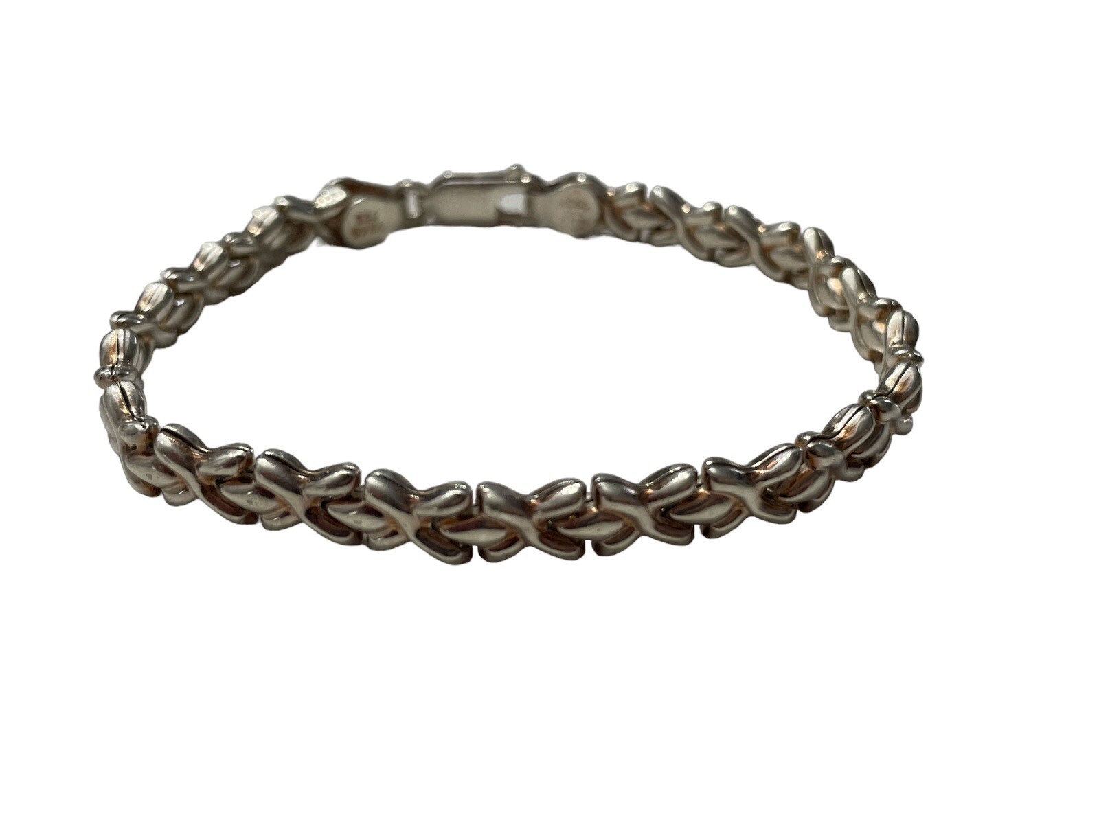 925 sterling silver xoxo hugs & Kisses bracelet 7"