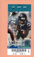 Seattle Seahawks @ Jacksonville Jaguars 11-12-2000 NFL ticket Carnell Lake photo