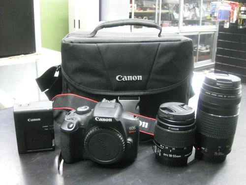 WOW!! Canon EOS Rebel T7 24.1MP Digital Camera Kit with 18-55mm & 75-300mm