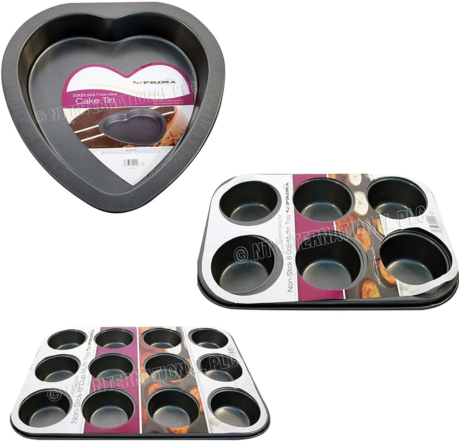 SET OF 3 ROASTING PAN DISH TRAY BAKING OVEN ROASTER NON STICK COOKING KITCHEN