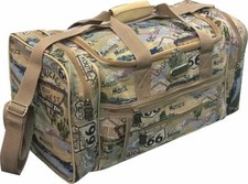 Route 66 travel sport out pockets canvas duffel bag The mother road