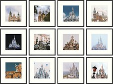 12x12 Black Aluminum Metal Picture Frame with Ivory Mat for Photo Print Wall