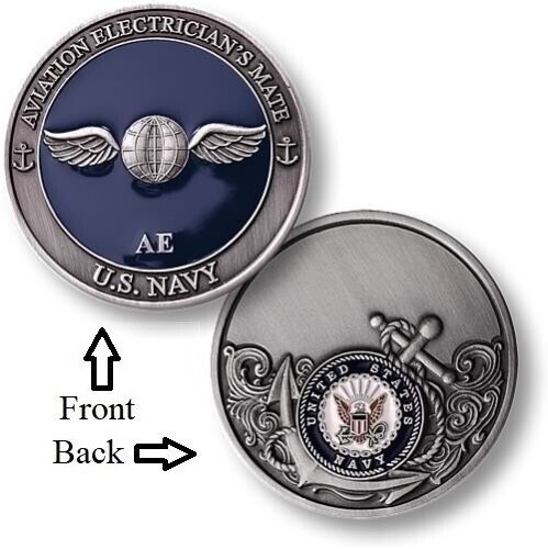 AE = Aviation Electrician's Mate ~ Airdale ~ U.S. Navy Airman Challenge Coins ~ - Picture 1 of 10