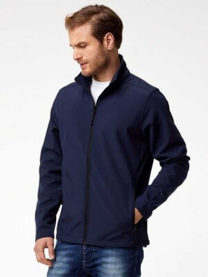 HERREN SOFTSHELLJACKE MICRO FLEECE REISSVERSCHLUSSTASCHEN FASHION STYLE ARBEIT