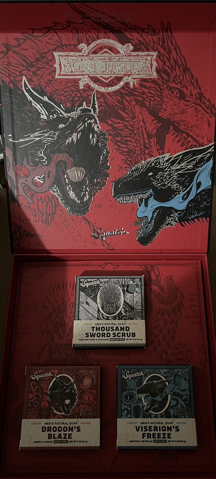 Dr Squatch Game Of Thrones Collection Gift Box 3 Bars Of Limited Edition Soap