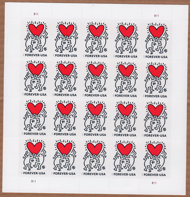 USPS Heart Reaching for Love Sheet of 20 Forever Stamps - MNH