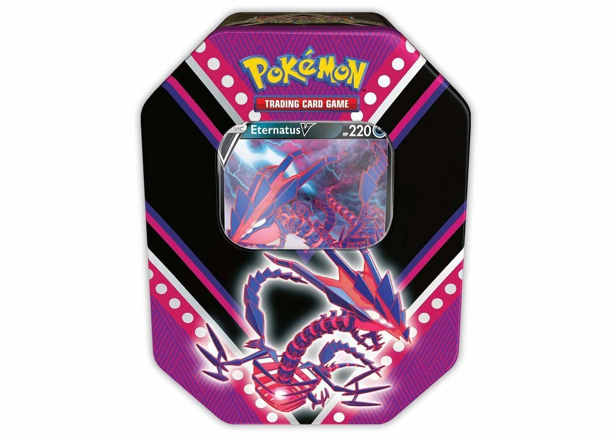 Pokmon Trading Card Game: Eternatus V Powers Tin 2021 4 Packs