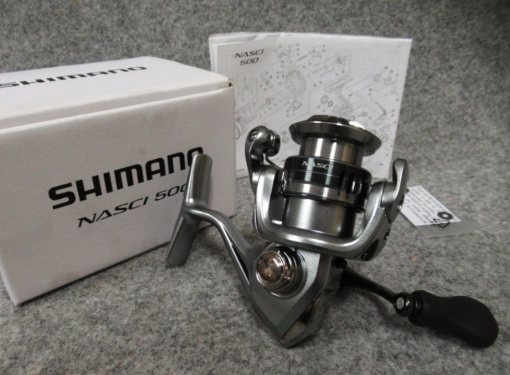Shimano Spinning Reel 21 NASCI 500 Gear Ratio 5.6:1 Fishing Reel