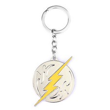 Llavero llavero de aleación con logotipo de The Flash DC película cómic superhéroe
