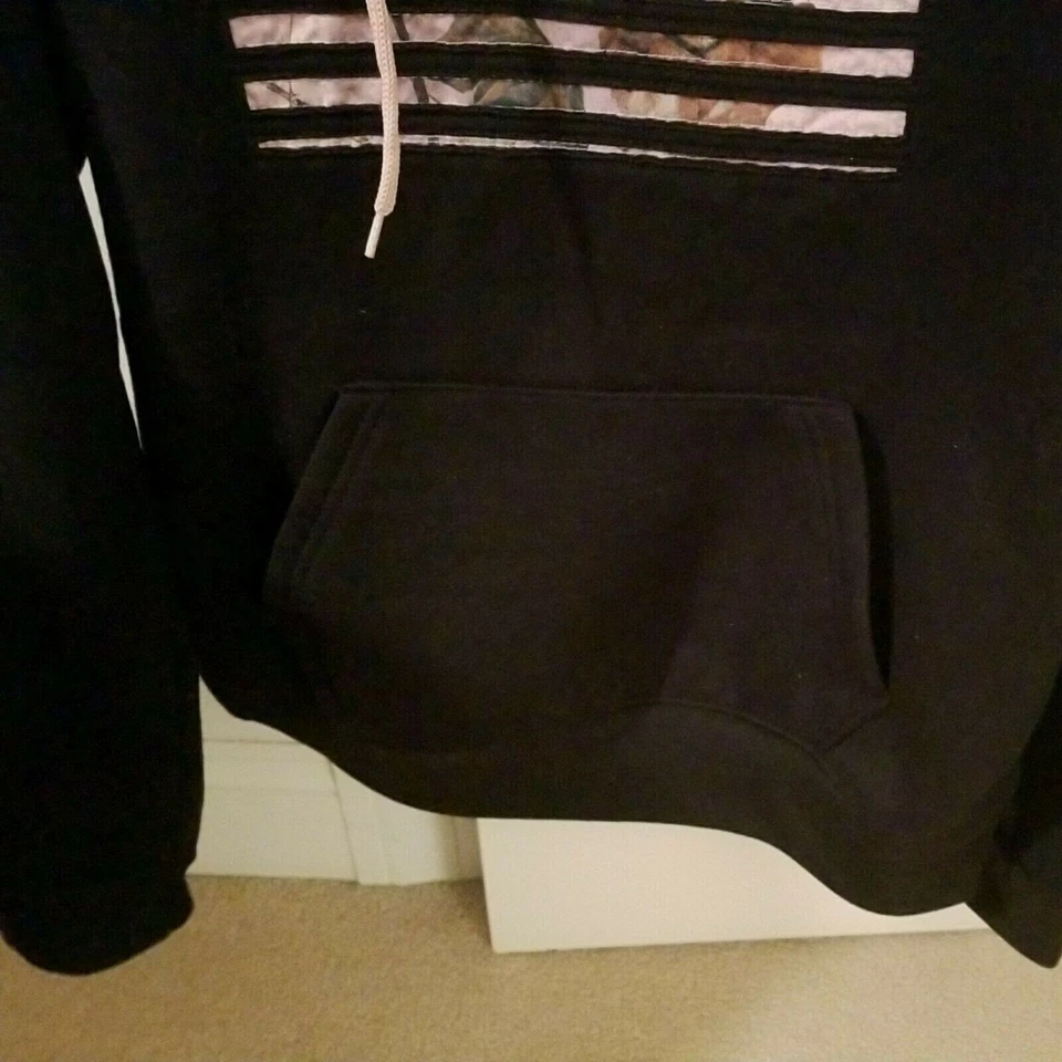 Mossy Oak Camuflada Bandera Americana Sudadera con Capucha Negra Mujer Talla Med Nueva con Etiquetas Foto 4 de 4