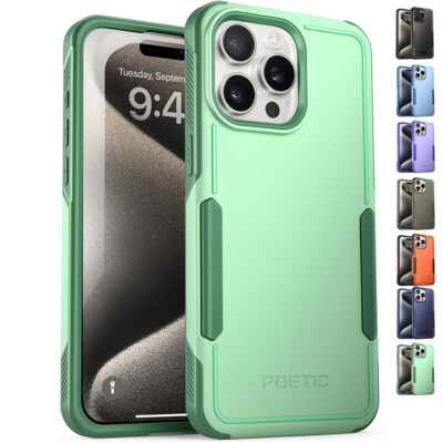 For iPhone 15 Pro 6.1'' (2023) Case Dual Layer Slim Shockproof Protective Cover