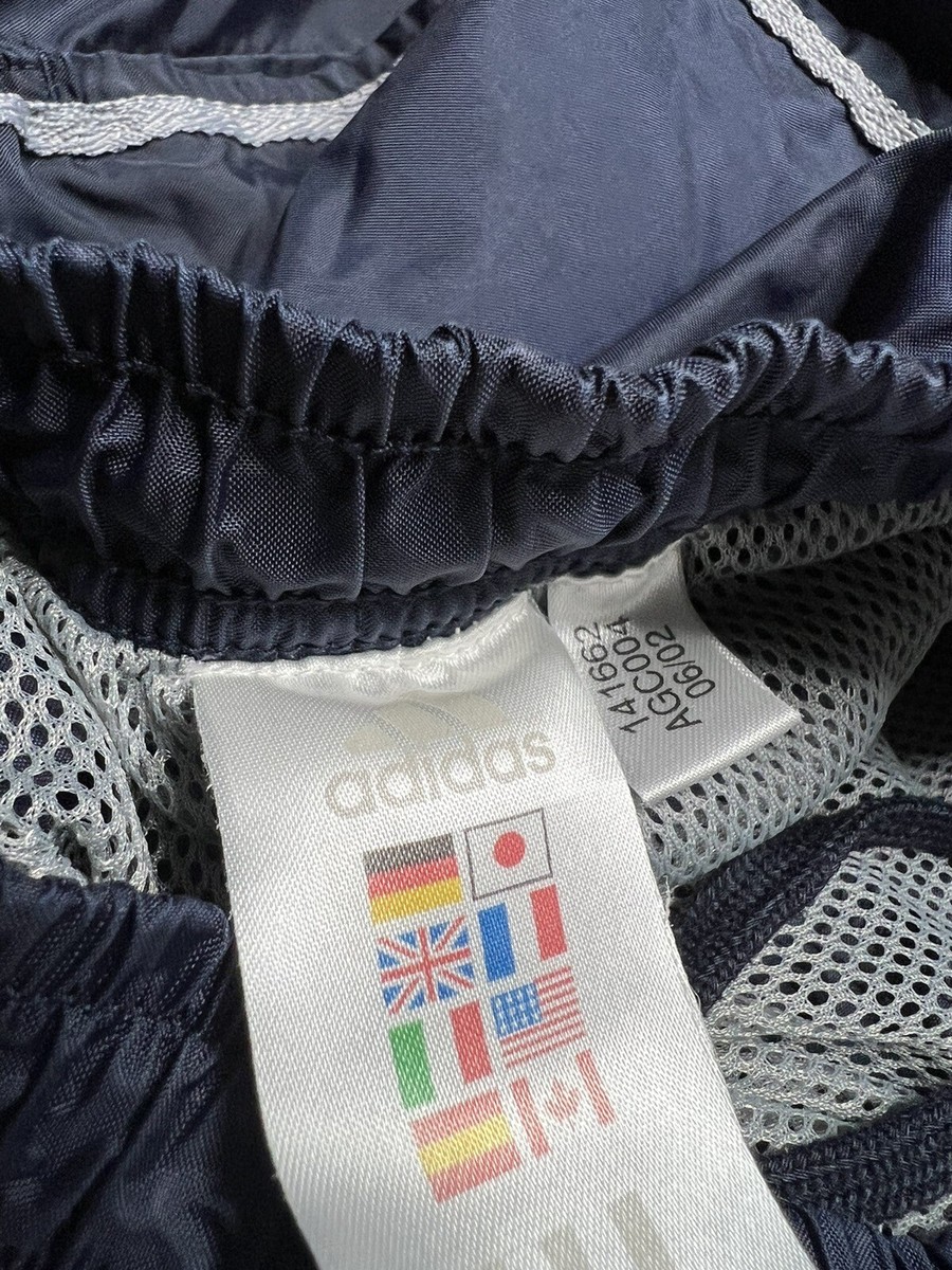 Vintage Adidas Y2K Windbreaker Pants Men's Large Blue 2000s Vtg | eBay