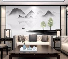 3D Gray Mountain ZHUB1963 Wallpaper Wall Mural Removable Self-adhesive Ann