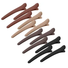 12 PCS Hair Clips for Styling Sectioning, 3.1 Inch Matte Alligator No Crease Duc