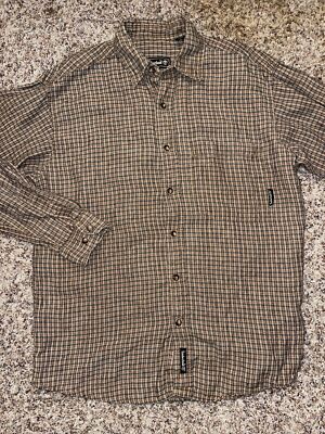Timberland Mens Linen Plaid Button-up. Size Small Great Condition!