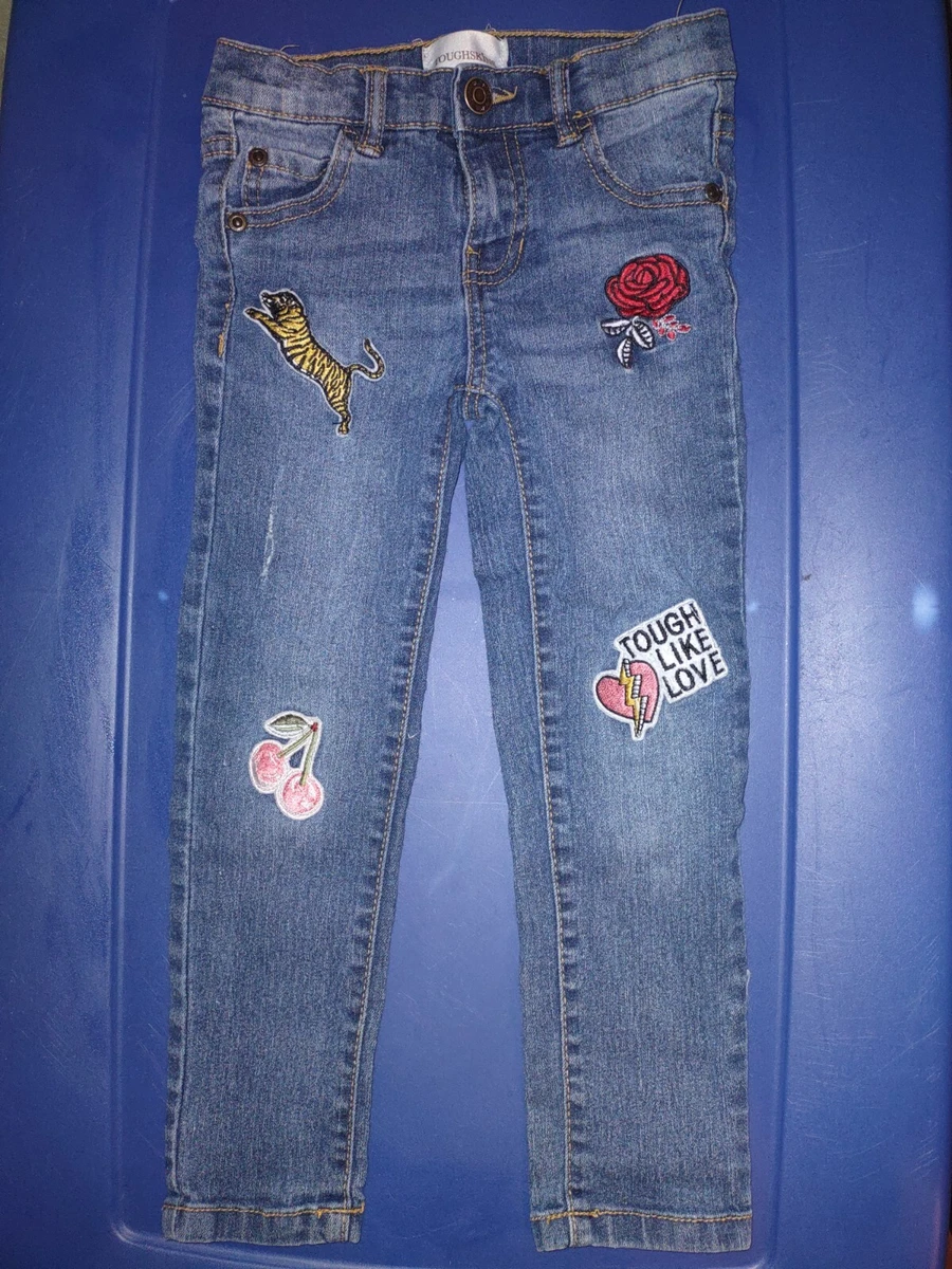 Girls tough skins patches cool cute jeans 5