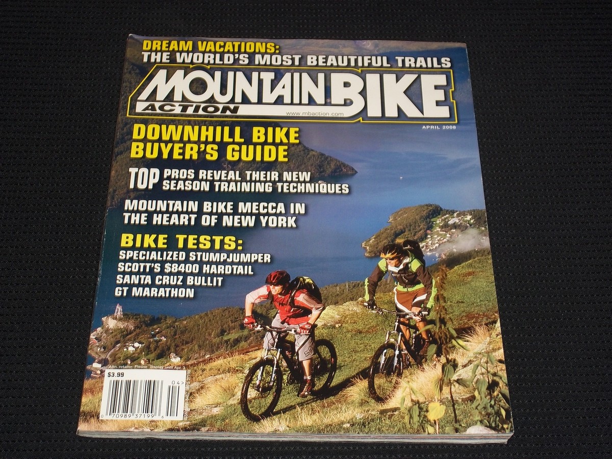 2008 APRIL MOUNTAIN BIKE MAGAZINE DOWNHILL BIKE GUIDE COVER L 16753