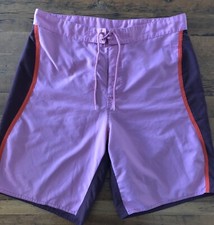 J. Crew Mens Size 34 Pink Brown  Orange Board Shorts Swimwear Swim Trunks