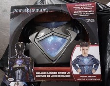 Deluxe Ranger Dress Up Power Rangers Blue Size 4-7X Shirt  Light Up Chest Armor