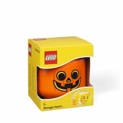 LEGO PUMPKIN AUFBEWAHRUNGSKOPF GROSSE JUNGEN BRANDNEU IN BOX KOSTENLOSE P&P HALLOWEEN