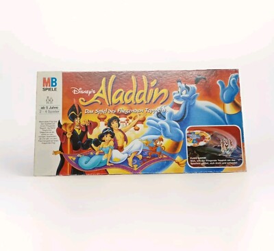 Disney Aladdin Spiel des fliegenden Teppich MB Brettspiel 1994 UNVOLLSTÄNDIG