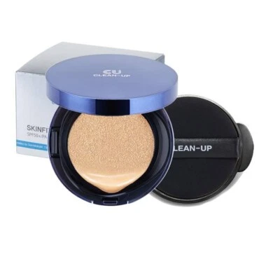 CLEAN UP CUSKIN CU CLEAN-UP Skinfit Cushion Pact 15g + Refill 15g SET SPF50+ PA+++