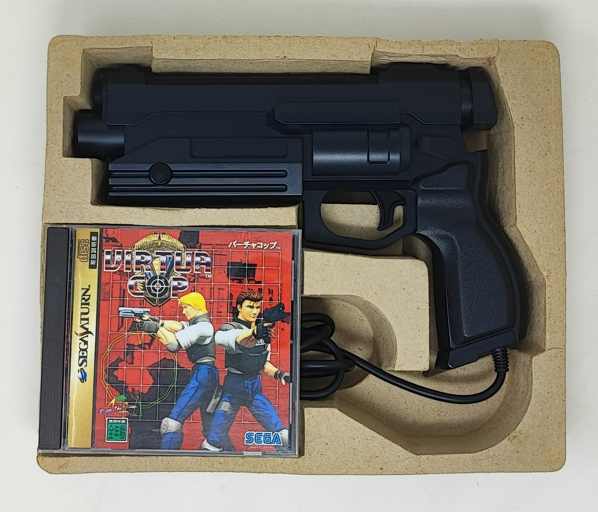 SEGA SATURN VIRTUA GUN VIRTUA COP GAME SOFT SPECIAL PACK GS-9059