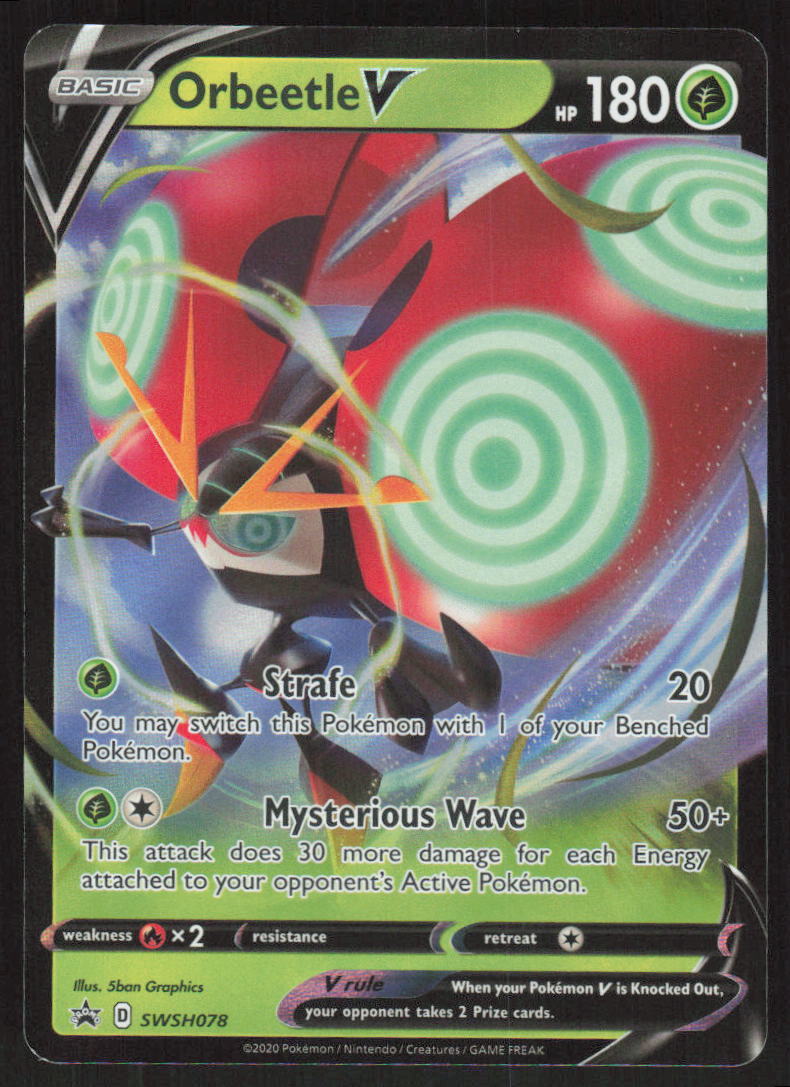 Pokemon TCG SWSH: Sword & Shield Promo Cards #SWSH078 Orbeetle V NM