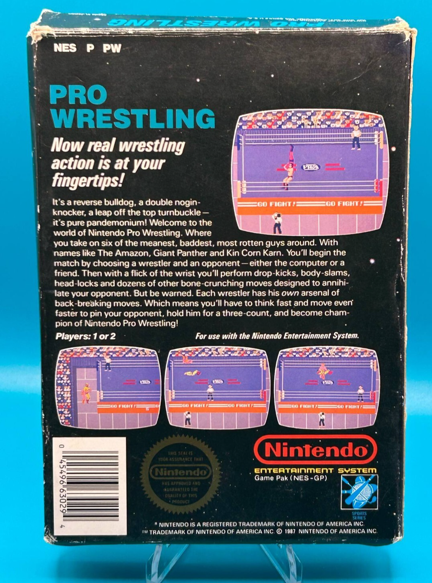 Jeu Vidéo Pro Wrestling Pour Nintendo NES - Version Française, état Correct, Jeu D'action Rétro