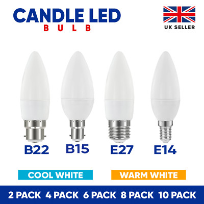 LED Candle Light Bulb B15 B22 E14 E27 Energy Saving Lamp Warm Cool Day ...