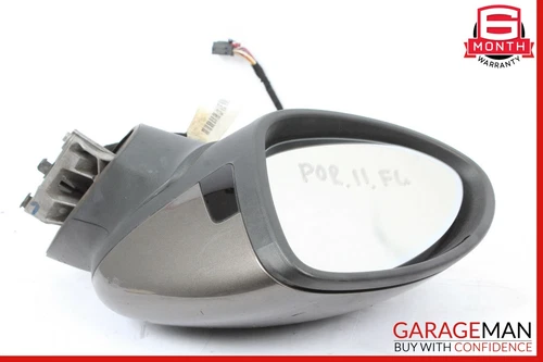 11-14 Porsche Cayenne 958 Front Left Driver Side Mirror Door Rear View Brown