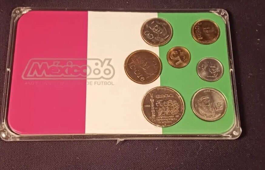 1986 Mexico 7 Coin Set - Estados Unidos Mexicanos - DN474