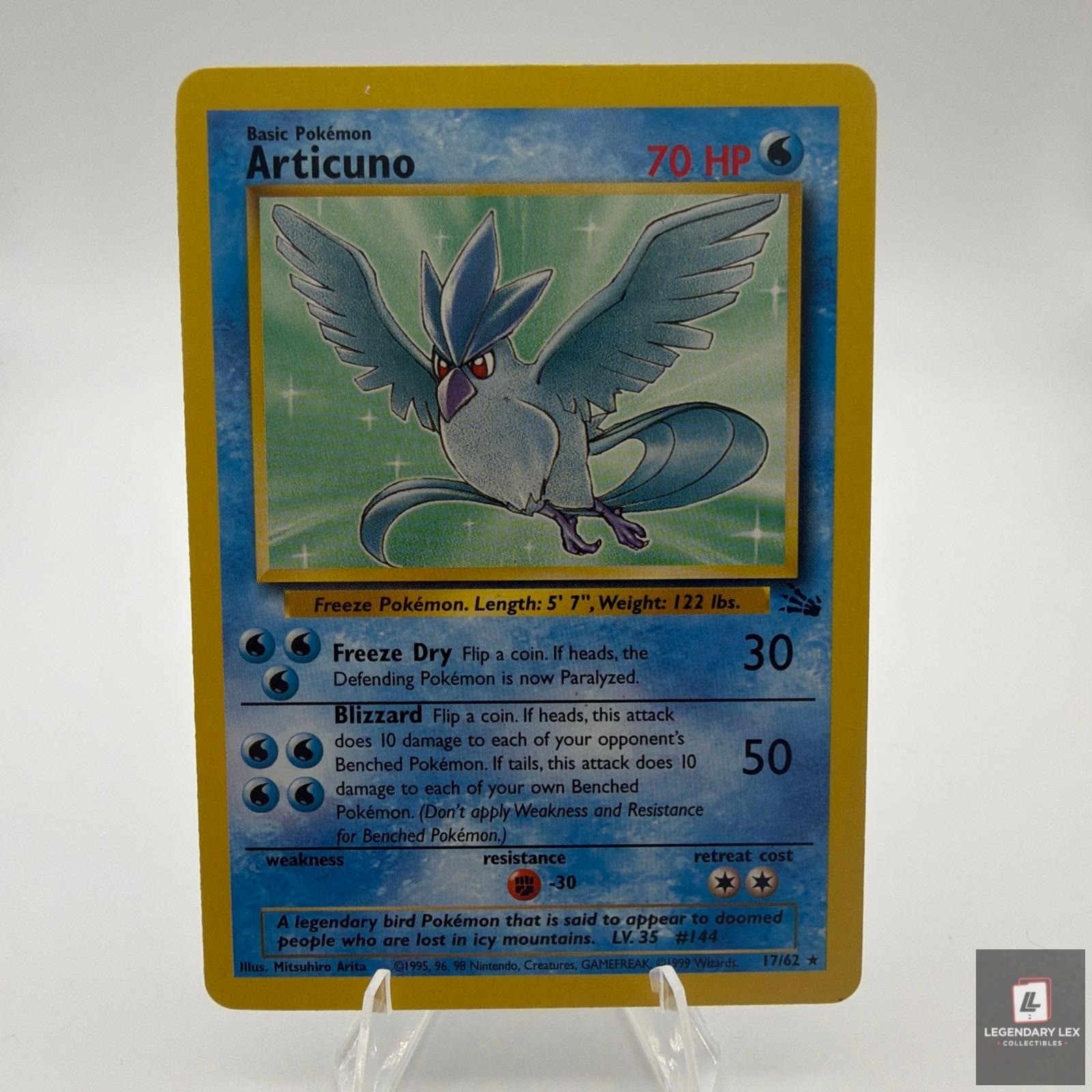 Articuno - 17/62 Fossil - Rare Pokemon - Unlimited MP