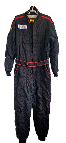 OMP Motorsports Driving Suit - Black w/Red Trim - Euro Size 60