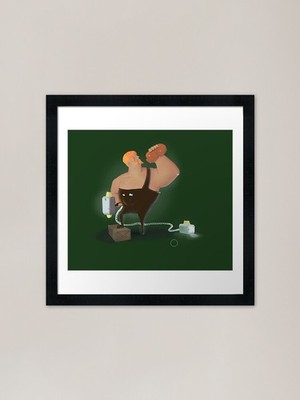 BlackSmith gerahmter Kunstdruck gerahmtes Wandbild Poster Leinwanddruck Bild