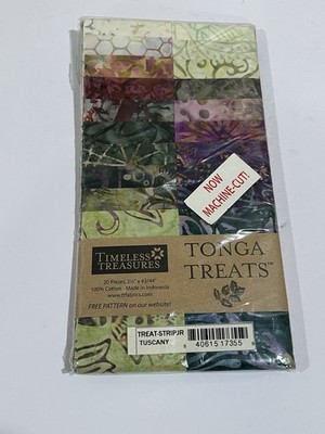 Tuscany  TONGA TREATS by TIMELESS TREASURES 20PC Batiks Strips Jr. (2.5  X WOF)