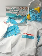 Doctor Kit for Kids, 9 Pcs Medical Play Set With Dress Up Costume Size 7-8Y