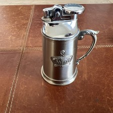 Feuerfzeug Tischfeuerzeug Bierkrug Form, Zinn - Vintage